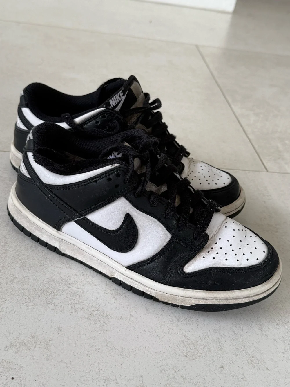 Kids Nike Dunk Low Panda GS Black White 4Y